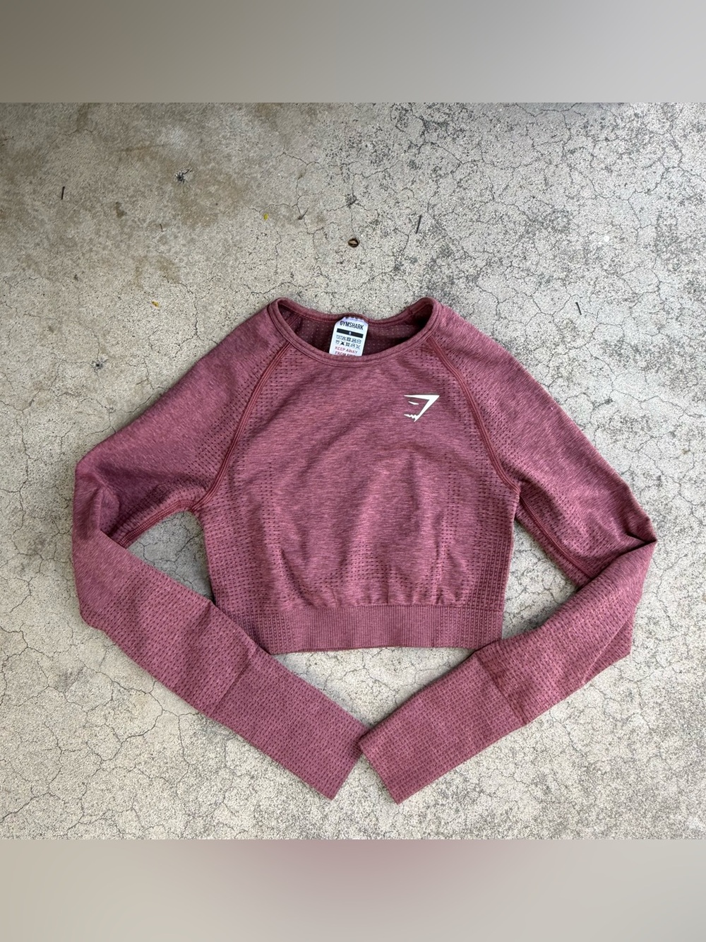 Gymshark Vital Seamless 2.0 Long Sleeve Crop Top - Marl